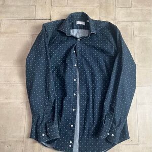 Nordstrom Rack geo-print trim-fit dress shirt size 34/35